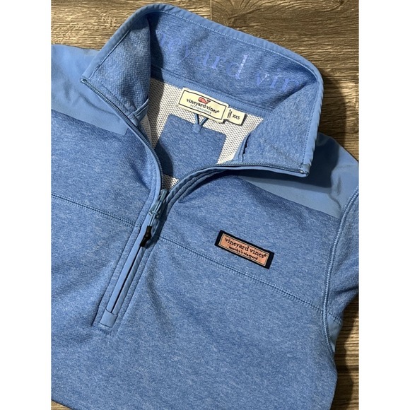Vineyard Vines Sweaters - Vineyard Vines Women's Performance Kanga Pocket Shep Pullover Shirt Sky Blue XXS